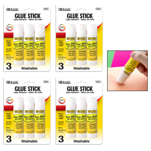 12 PC Hot Melt Glue Sticks Glue Gun Large 7.75 x 11mm Clear