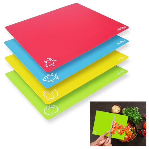 6 Flexible Kitchen Fruit Vegetable Cutting Chopping Table Mats Board Camp Lot