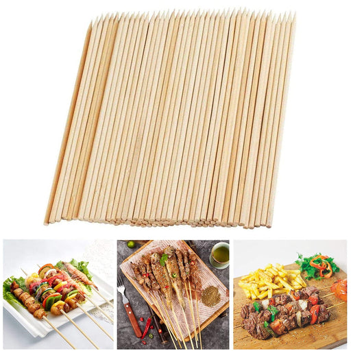 210pc Sturdy Bamboo Sticks 6 Wooden Candy Apple Skewer Corn Dog Culinary Crafts