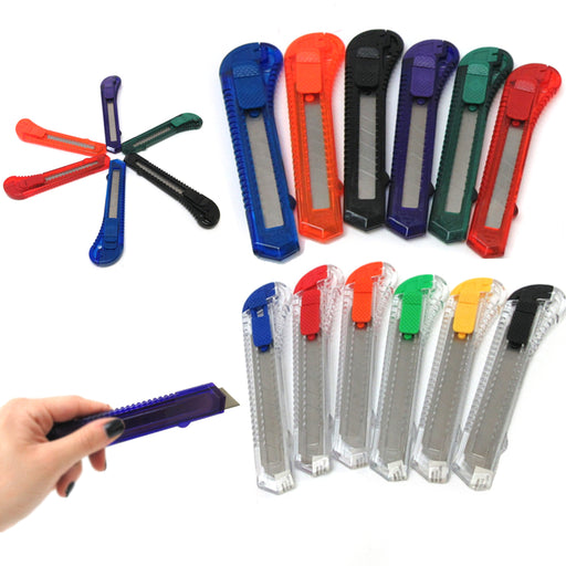 8 Knife Utility Box Cutter Retractable Snap Off Lock Razor Sharp Blade Tool  !!