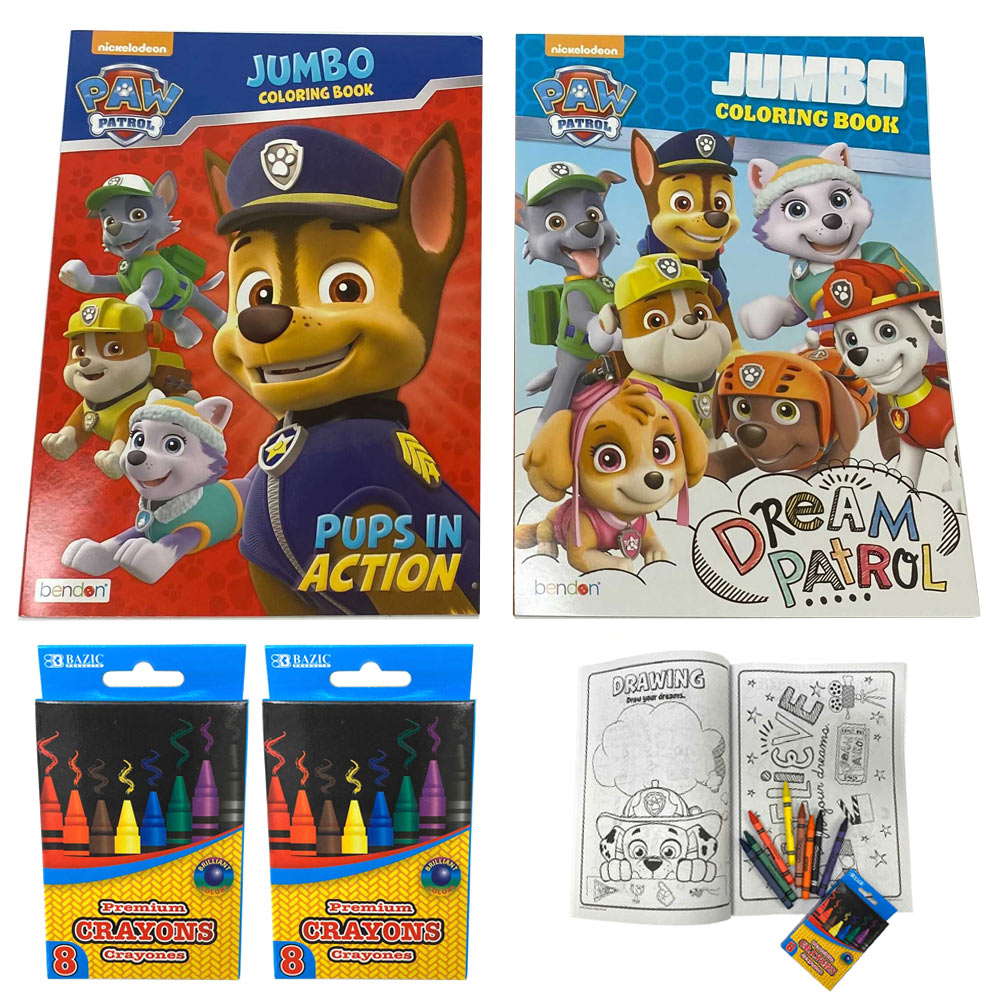 Download 2 Paw Patrol Coloring Book 2 Premium Crayons Set Activity Pad Kids Dra Alltopbargains