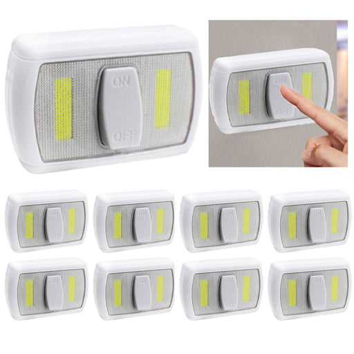 6 Remote Control LED Light Self Adhesive Dimmer Wireless Closet Lamp Multi Color