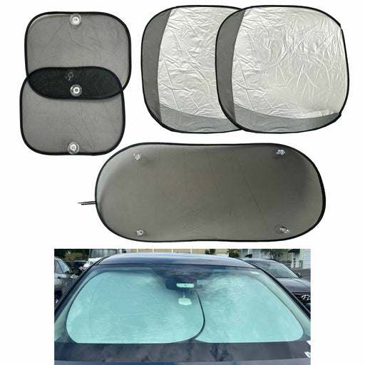 1 Pair Shrinkable Car Rear Windshield Side Window Sun Visor