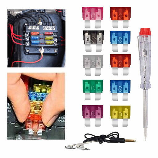 10 Pc 12V Glass Cartridge Fuses Assortment Kit Tube Fuse Type Fast Blo —  AllTopBargains