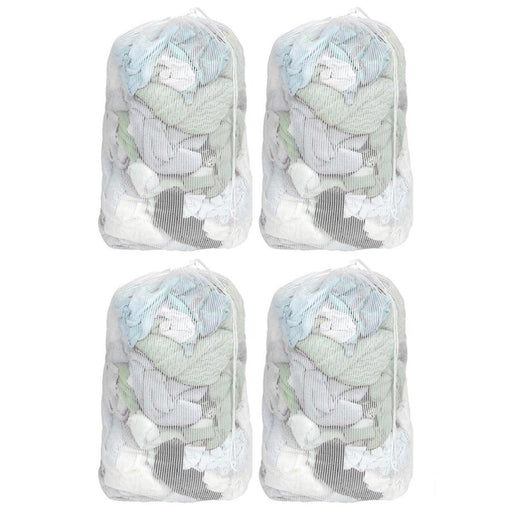 4 Pack Mesh Laundry Bags Wash Delicates Lingerie Zipper Storage