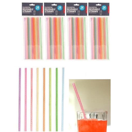 Kikkerland Rainbow Reusable Straws