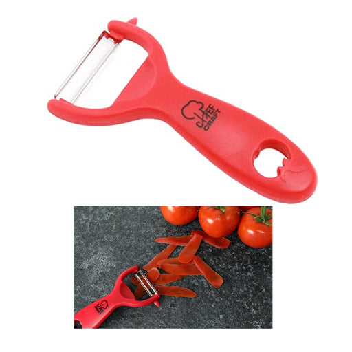 uxcell Plastic Household Kitchen Utensil Fruit Vegetable Potato Peeler 15cm  Length Red