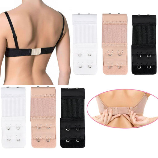 9PCS Womens Bra Extender Set Strap Extension 2/3 Hooks Beige Elastic  Comfortable
