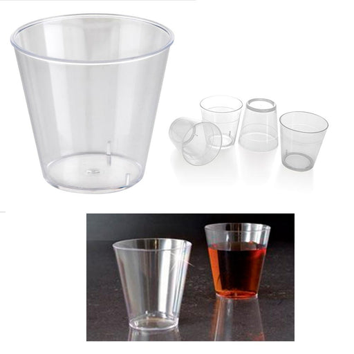 100ct Bulk Clear Disposable Plastic Shot Glasses Jelly Cups Tumblers Party Event