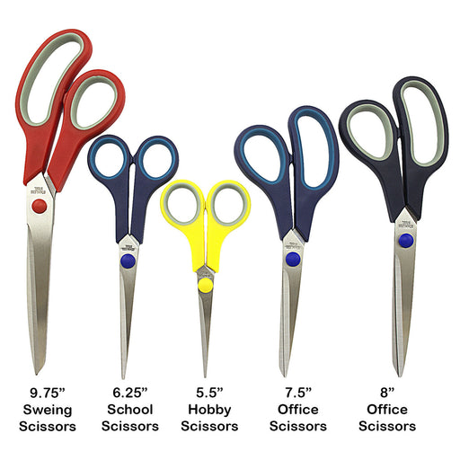 1pc Scissors ,Multipurpose Sharp Sewing Craft Fabric Scissors for Office  Home High/Middle School Student Office Teacher Art Supplies, Soft  Comfort-Grip Right/Left Handles