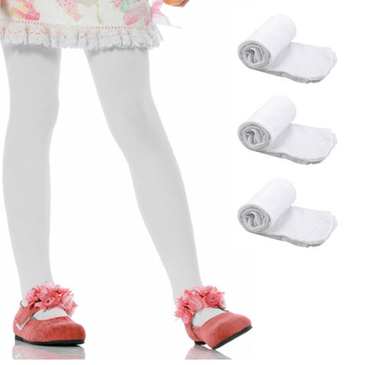 3 Pair Girls Stockings Tights Pantyhose Toddler 4-6 Medium Hosiery Opaque  Ballet 