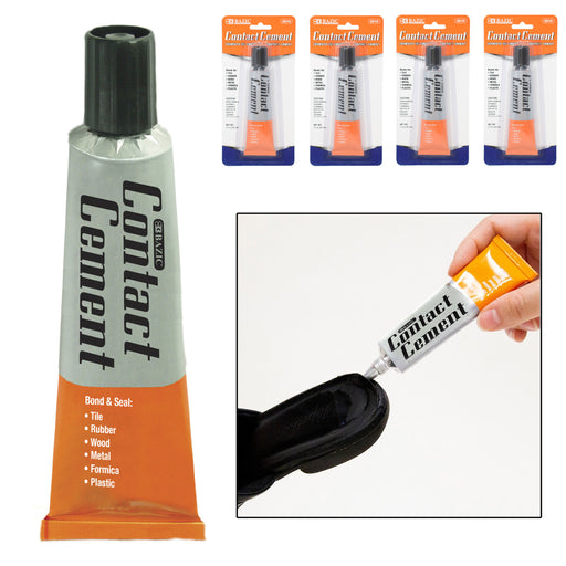 AllTopBargains 4 PC Waterproof Shoe Repair Adhesive Glue Sole Rubber Leather Vinyl Contact Fix
