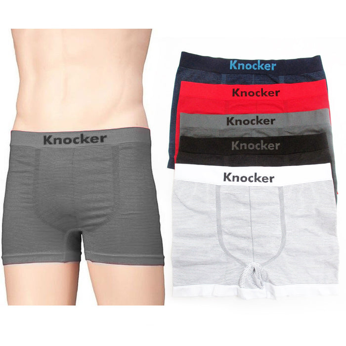 6 Pk Mens Seamless Boxers Briefs Underwear Athletic Underpants Knocker ...
