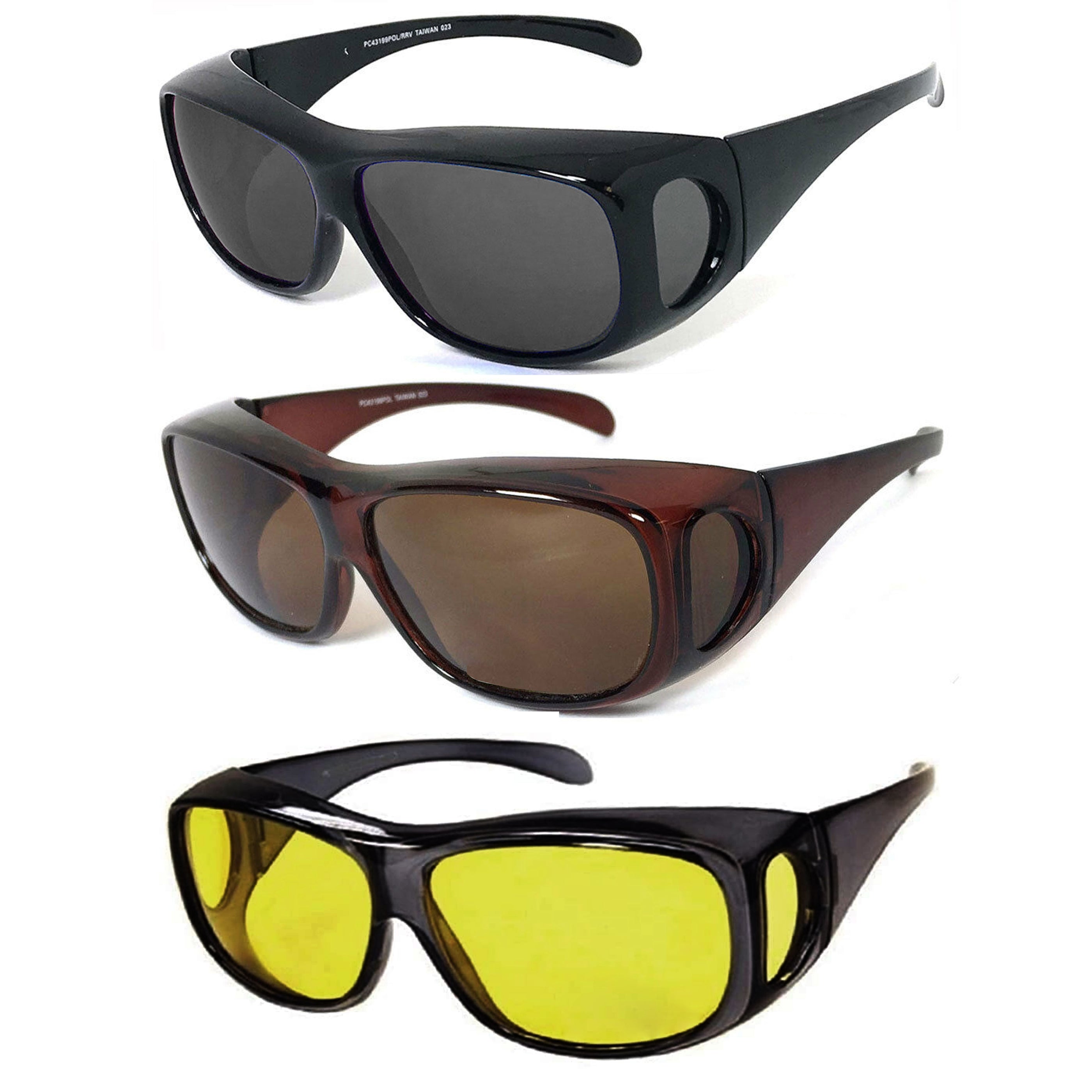 1 X Fit Over Polarized Sunglasses Cover All Lenses Wear Glasses — Alltopbargains