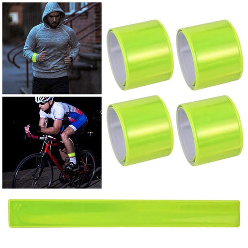 2pc High Visibility Reflective Arm Leg Bands 4 Led Lights Strap Bike R —  AllTopBargains