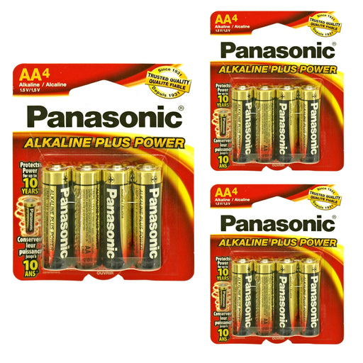 16 PCS Alkaline Plus Batteries Panasonic AA-4 All Purpose Home Office —  AllTopBargains