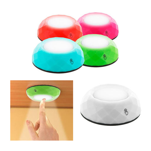 2 Wireless Remote Control LED Light Self Adhesive Dimmer Closet Lamp Multi  Color