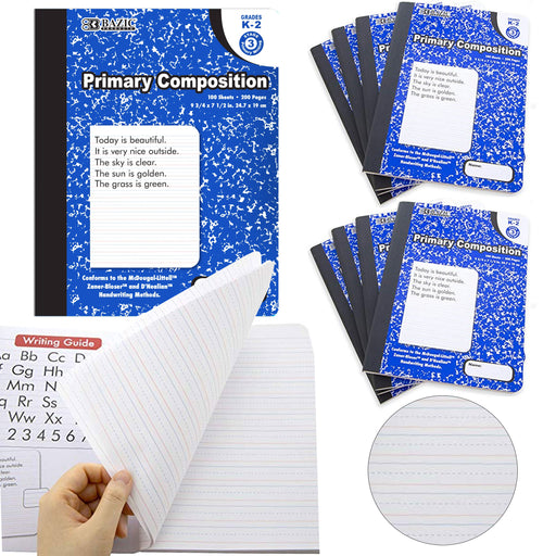 4 x Composition Book Primary Journal Notebook Elementary Writing School Supplies