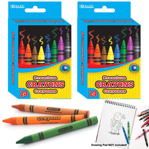 Silky Gel Crayons 24 Color  Bazic Products Bazic Products