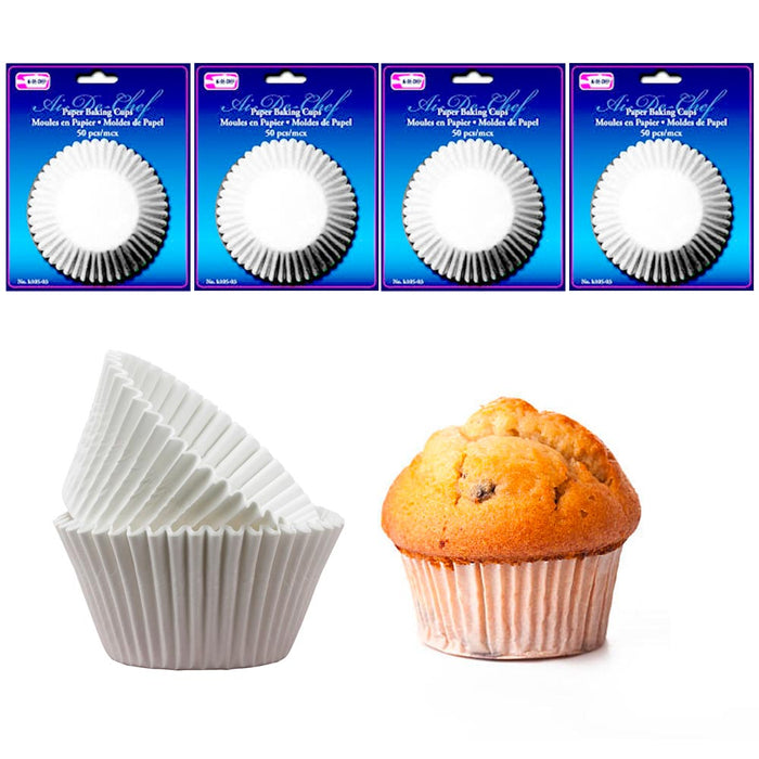 200 Pc Cupcake Liners Paper Baking Cups Molds Muffin Parchment Bake Pa