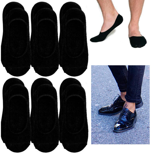 3 Pk Mens No Show Socks Non Slip Foot Cover Invisible Boat Liner