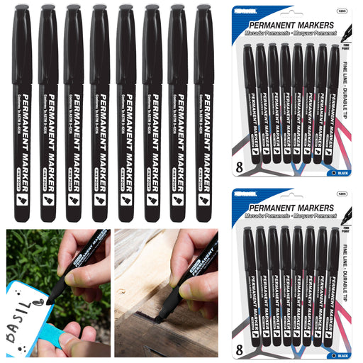 12 PCS Permanent Markers Waterproof Resistant Paint Bold Tip Ink Assorted  Colors