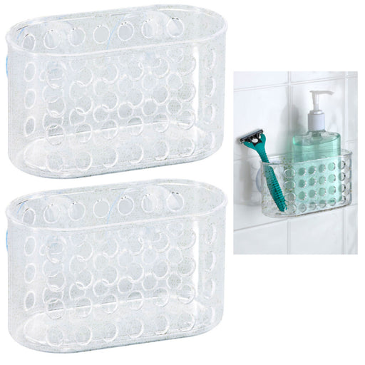 Trisonic Bathroom Caddy Shower Bath Organizer Basket Soap Holder W/Suction  Cups