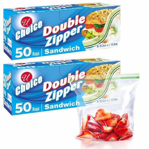 300 Ct Sandwich Bags Double Zipper Press Seal Lock Zip Poly Food Storage  Baggies 