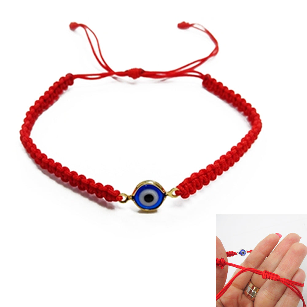 Evil Eye Red String Kabbalah Bracelet Nazar Mati Bead Good Luck Charm ...