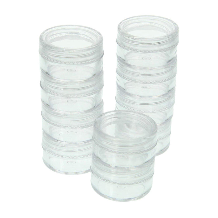 10 Clear Empty Containers Jars Cosmetic Pot Small Travel Sample Cream ...