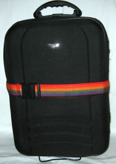 rainbow suitcase strap