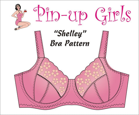 Pin Up Girls Shelley Underwire Bra Pattern - Arte Crafts Bra Making Supplies
