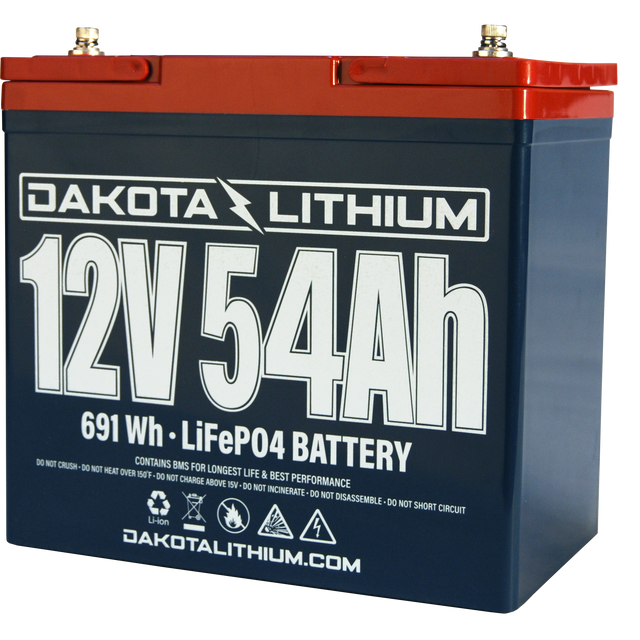 Dakota Lithium 12v 54Ah Deep Cycle LiFePO4 Battery