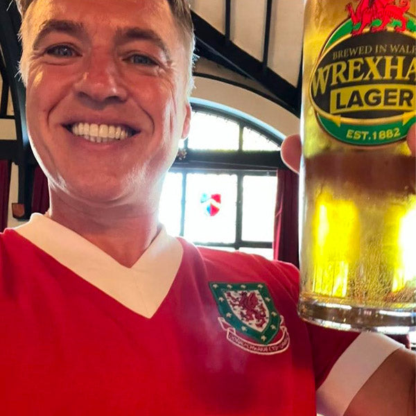 Man with Wrexham Lager
