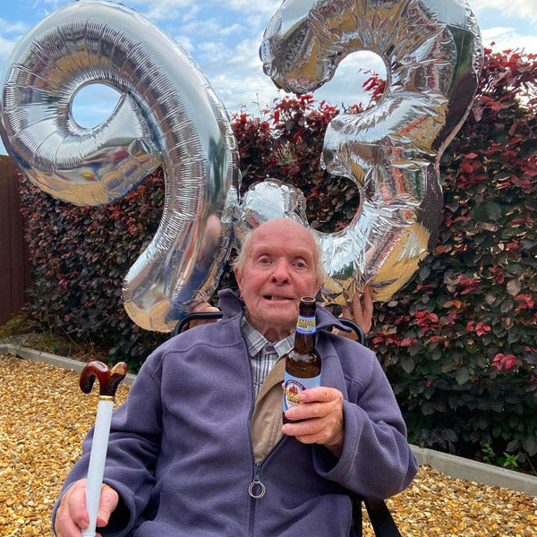 Man with Wrexham Lager