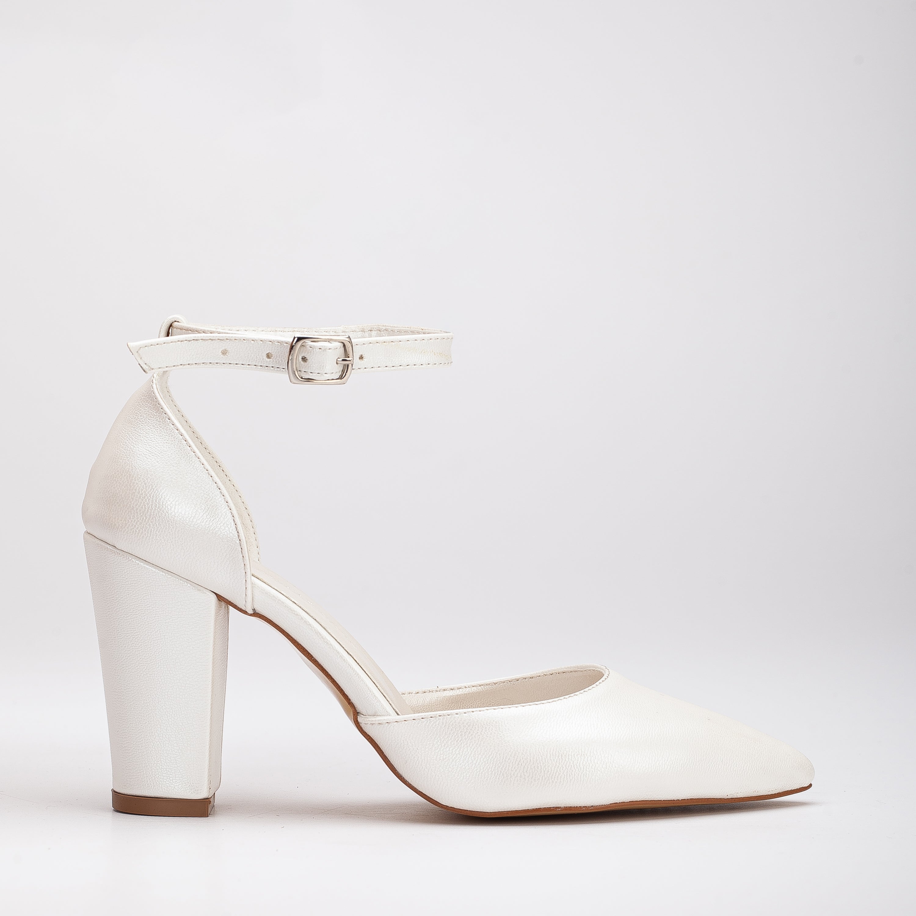 Nina Stacie-ivory Satin Block High-heel Platform Sandal in White | Lyst