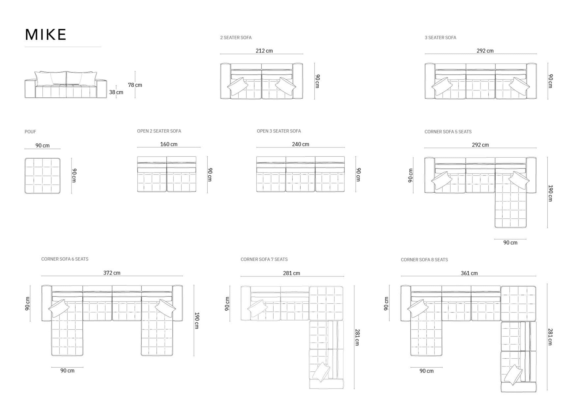 Mike Structured fabric (Boash) / Grey 6