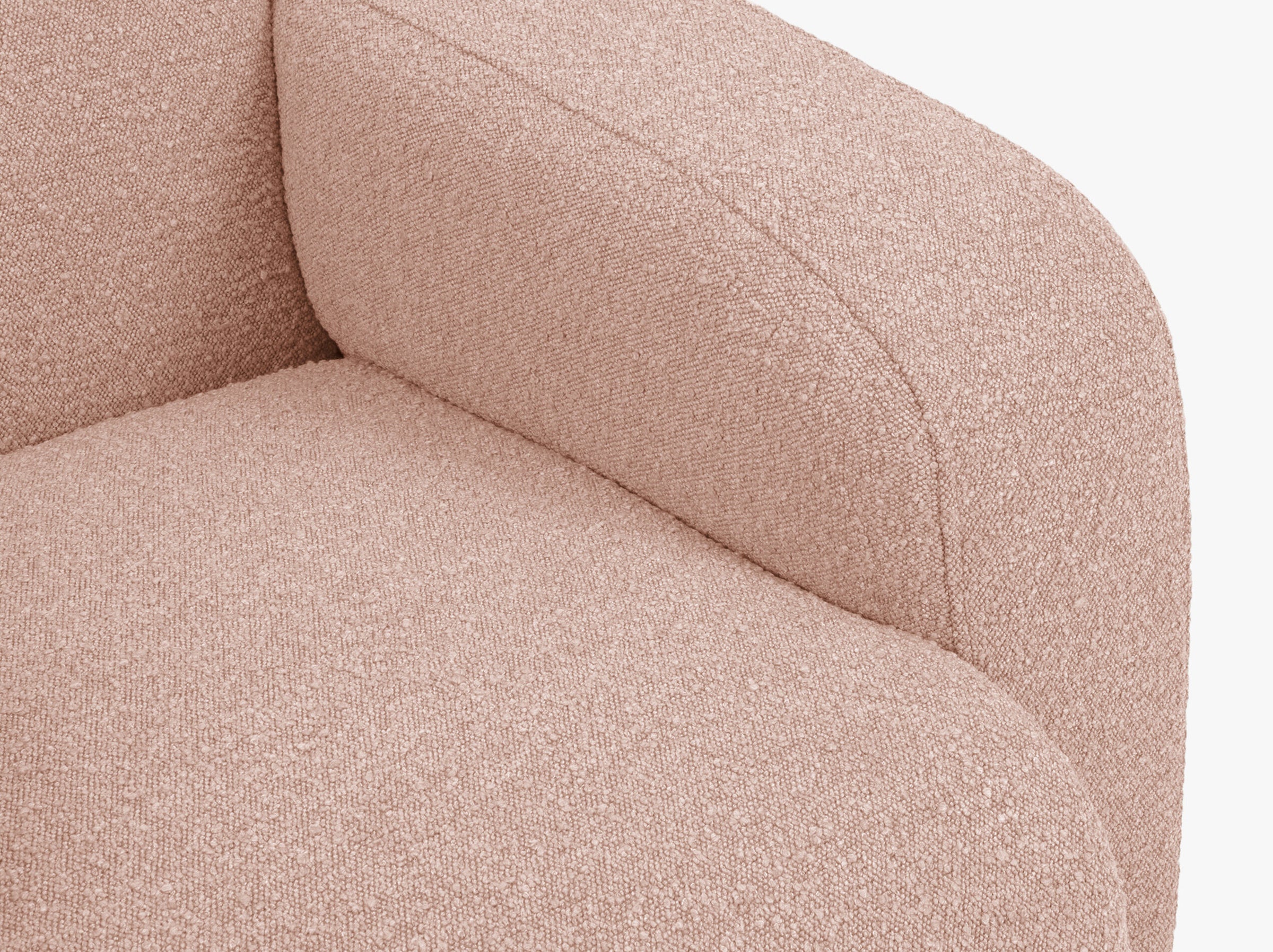 Molino sofas boucle powder pink