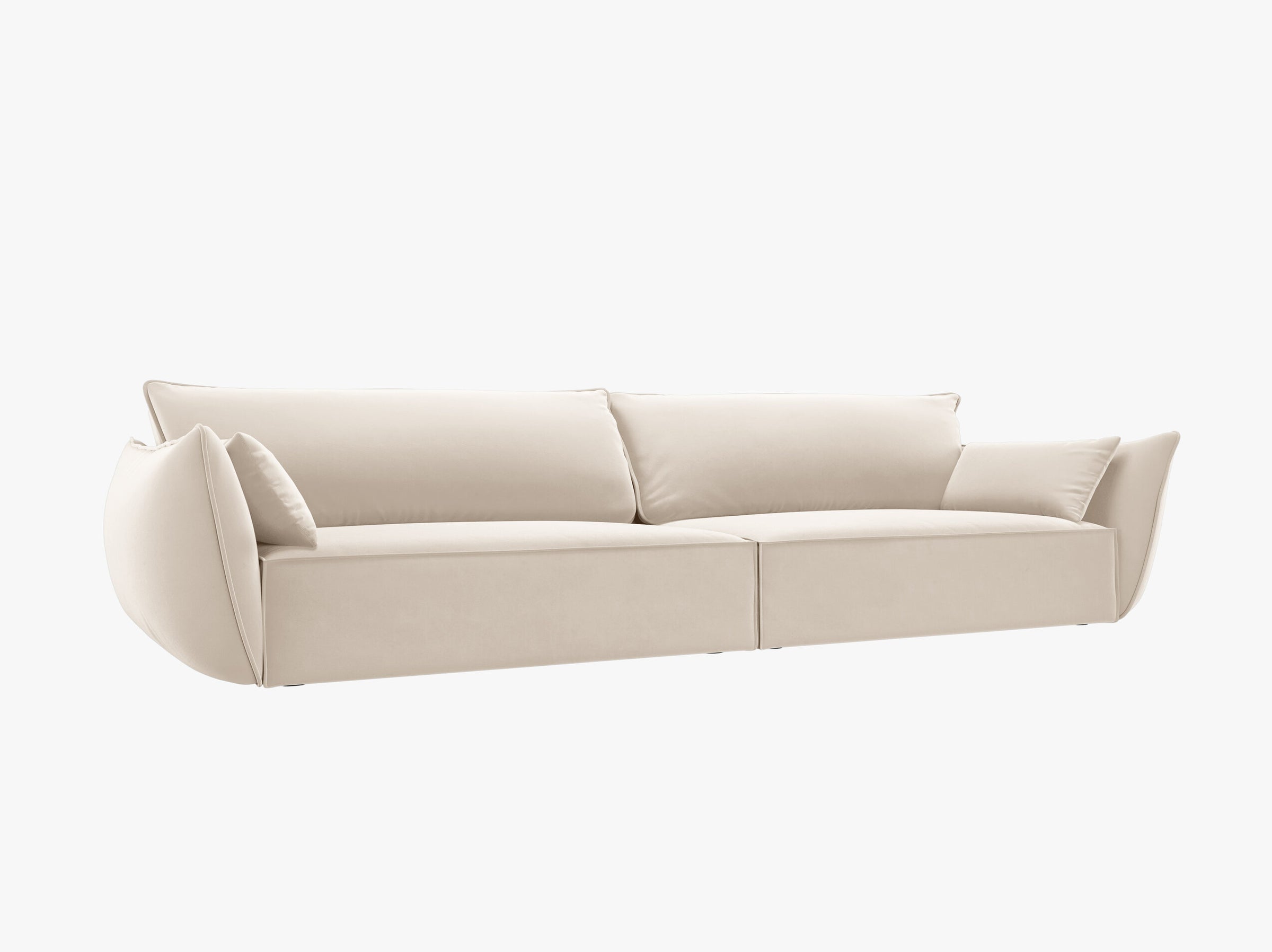 Kaelle sofas velvet light beige