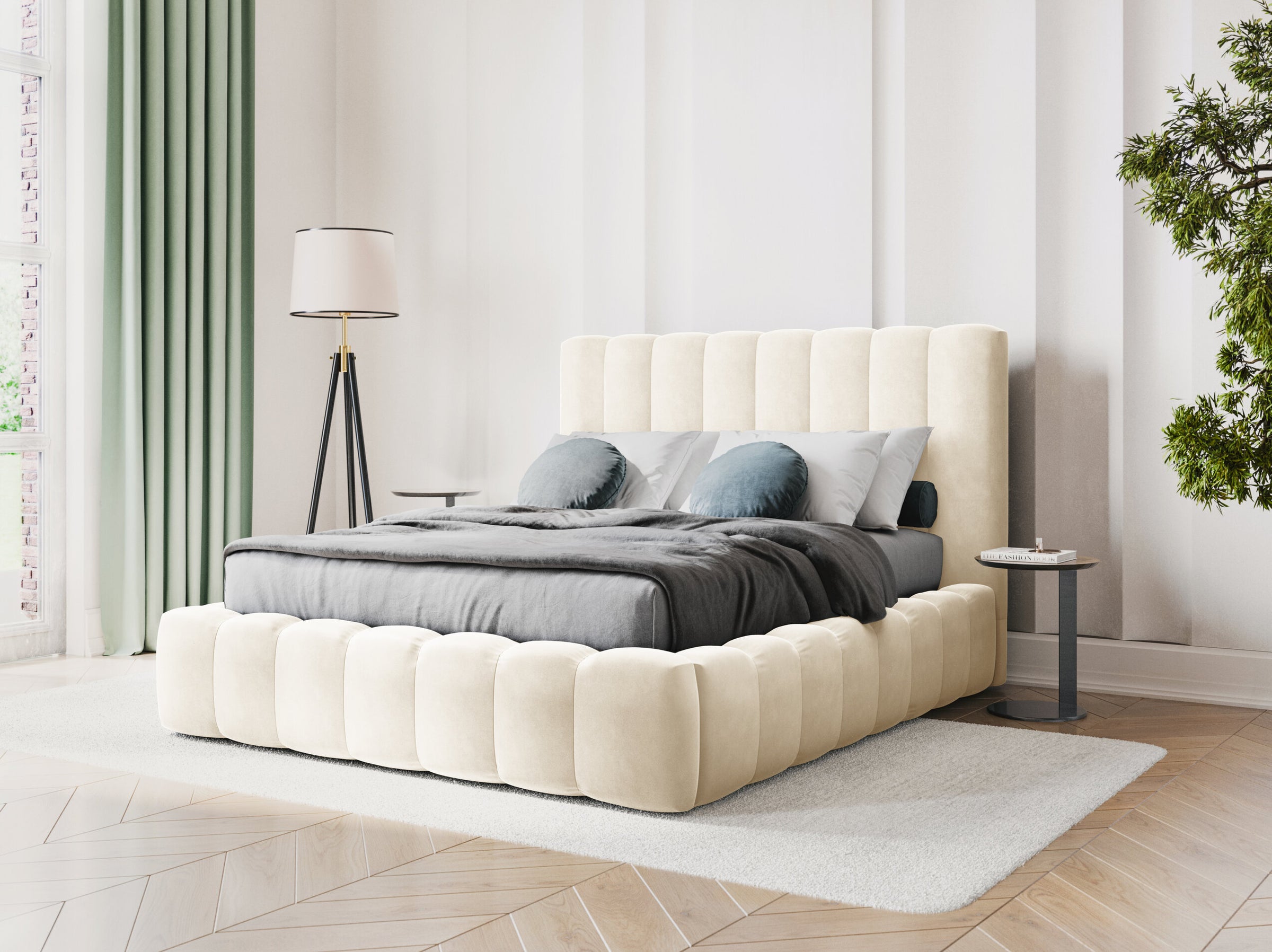 Kelp beds & mattresses velvet light beige