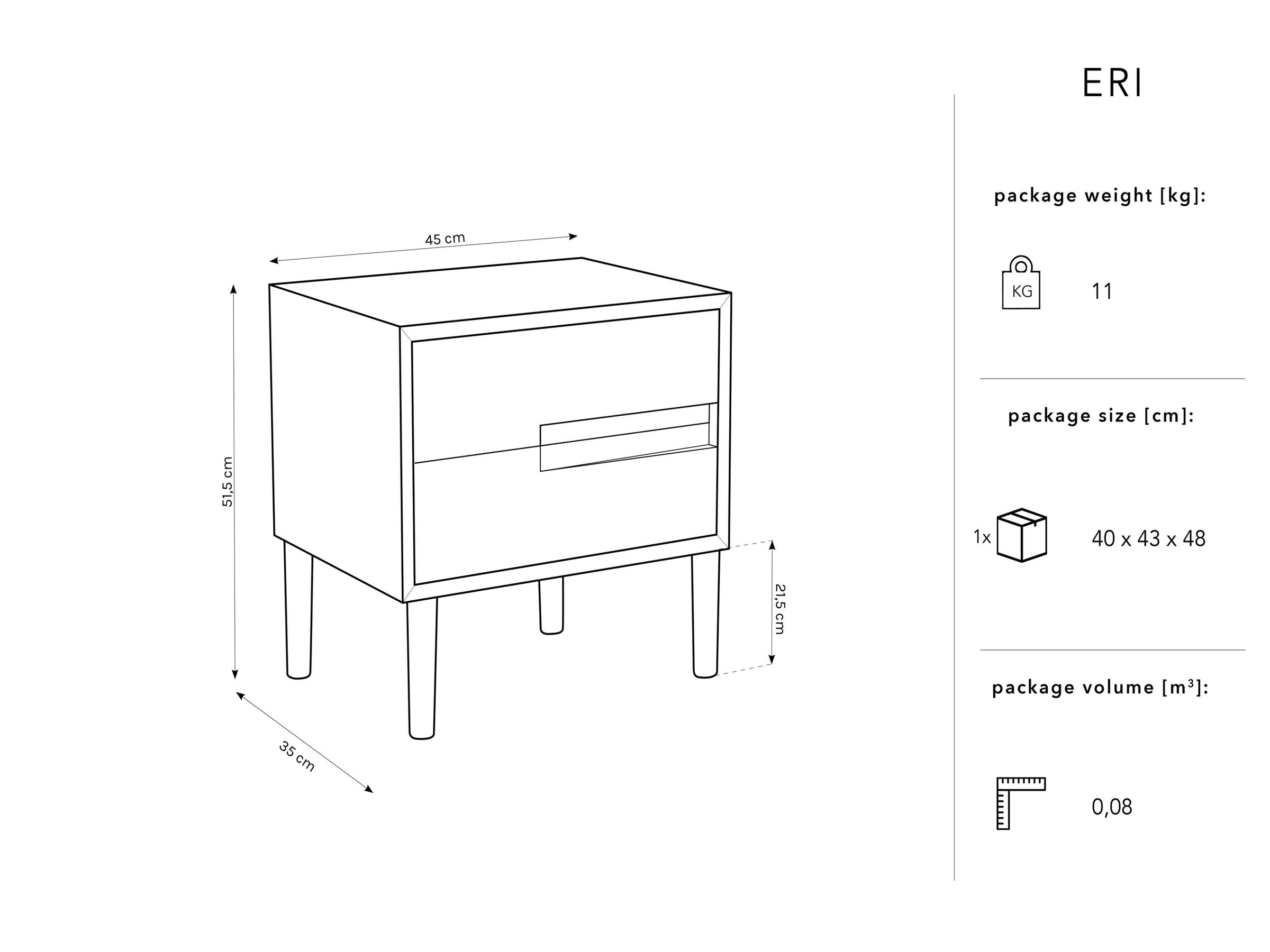 Eri Wood / Black oak and white 7