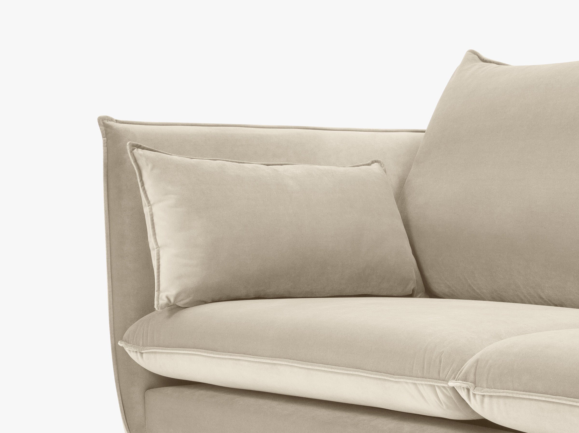 Agate sofas velvet light beige