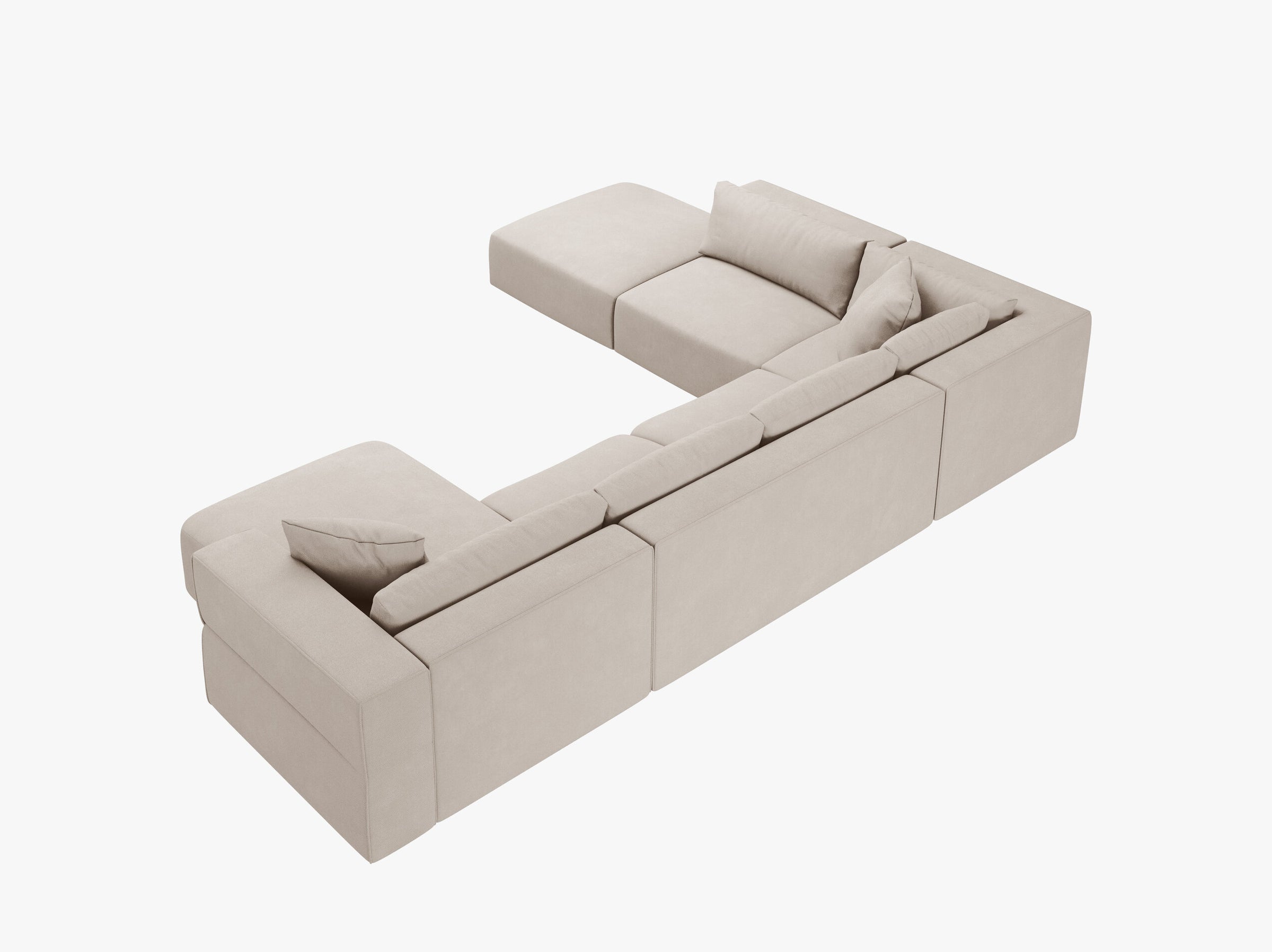 Tyra sofas structured fabric beige