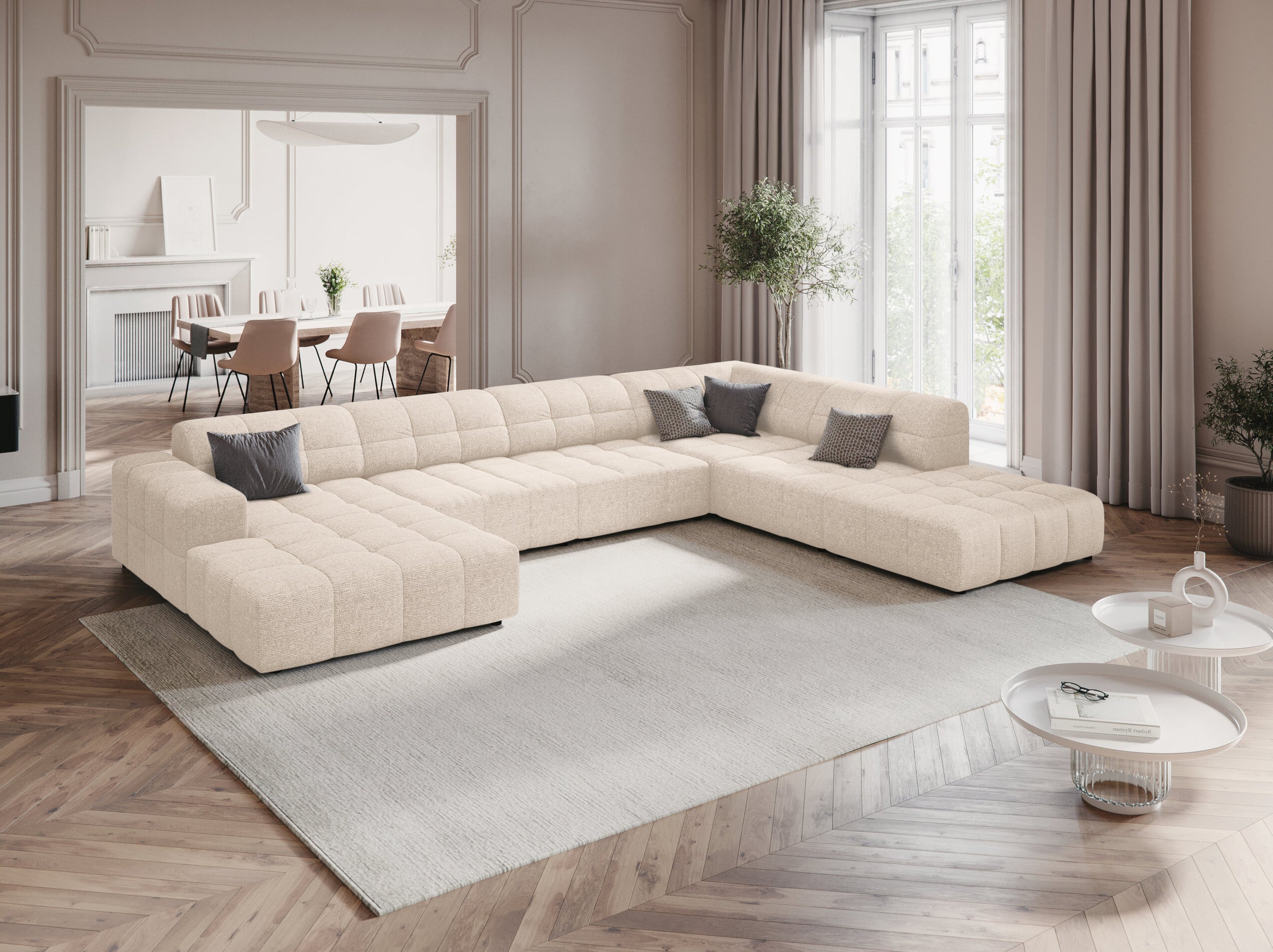 Jennifer sofas chenille light beige