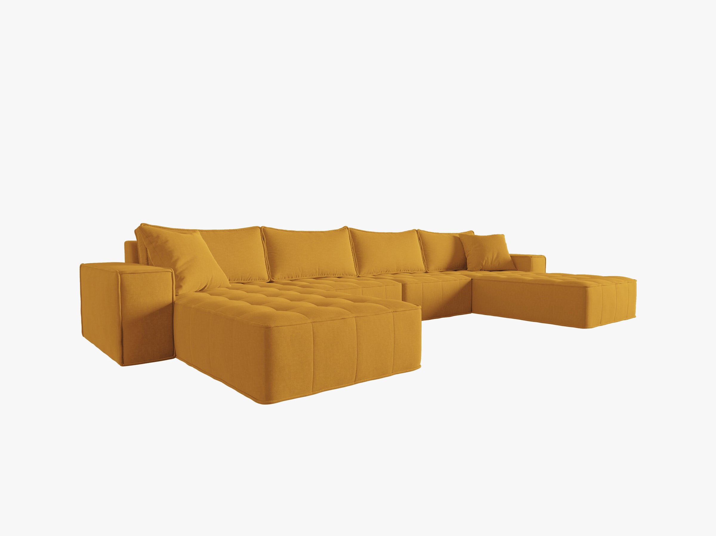 Mike sofas structured fabric mustard