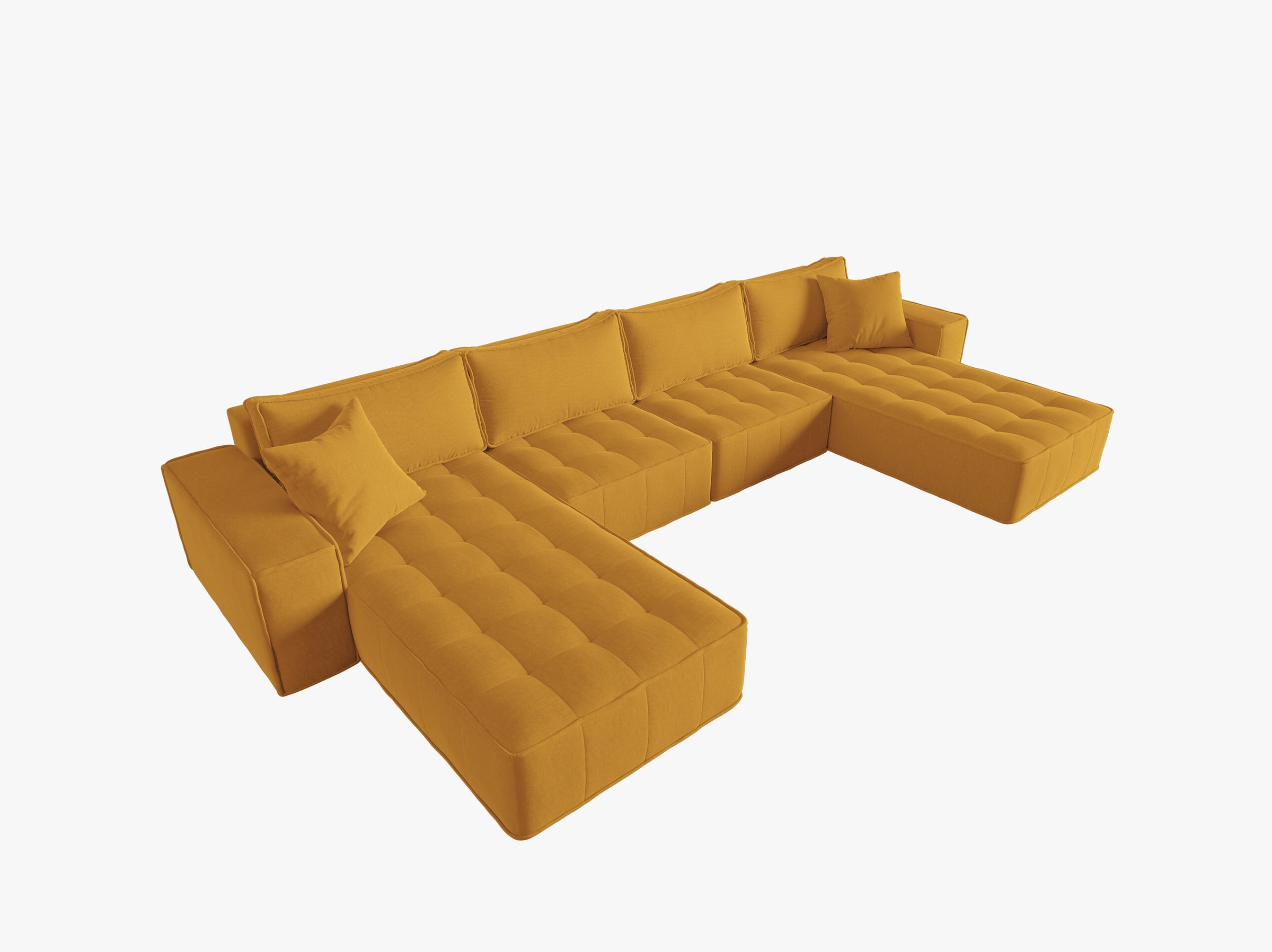 Mike sofas structured fabric mustard