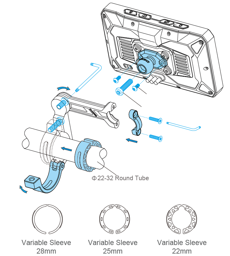 Illustration of the standard mounting bracket for AIO-5 Lite