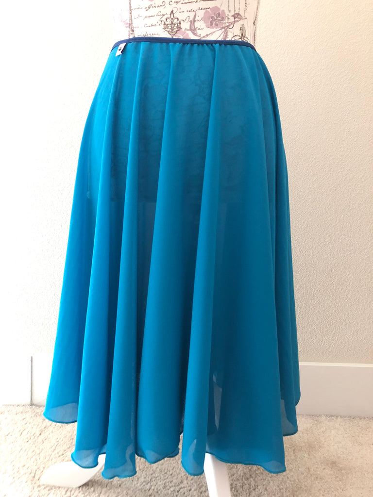 【Teal Georgette】Rehearsal long flowy skirt – Princess Dance Products