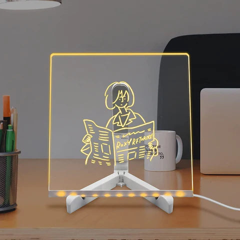 DIY Hand Draw Light Up Board With Stand Glow Memo LED Message