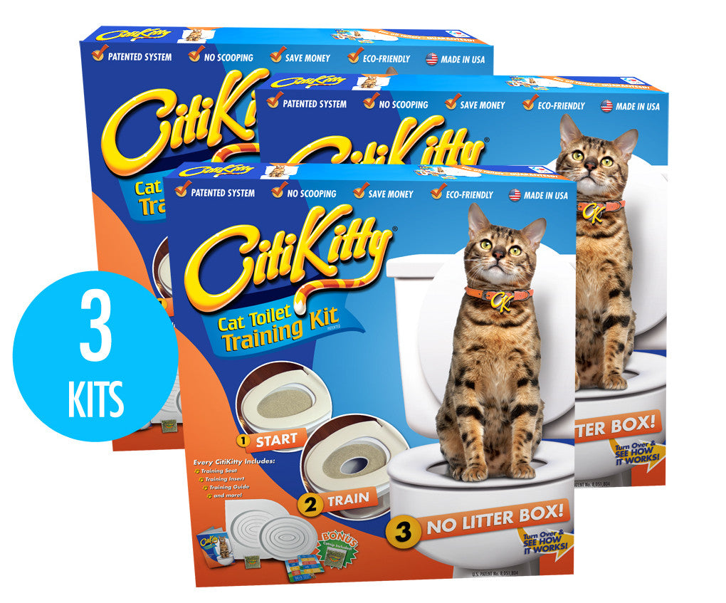 3 Pack - CitiKitty Cat Toilet Training Kit